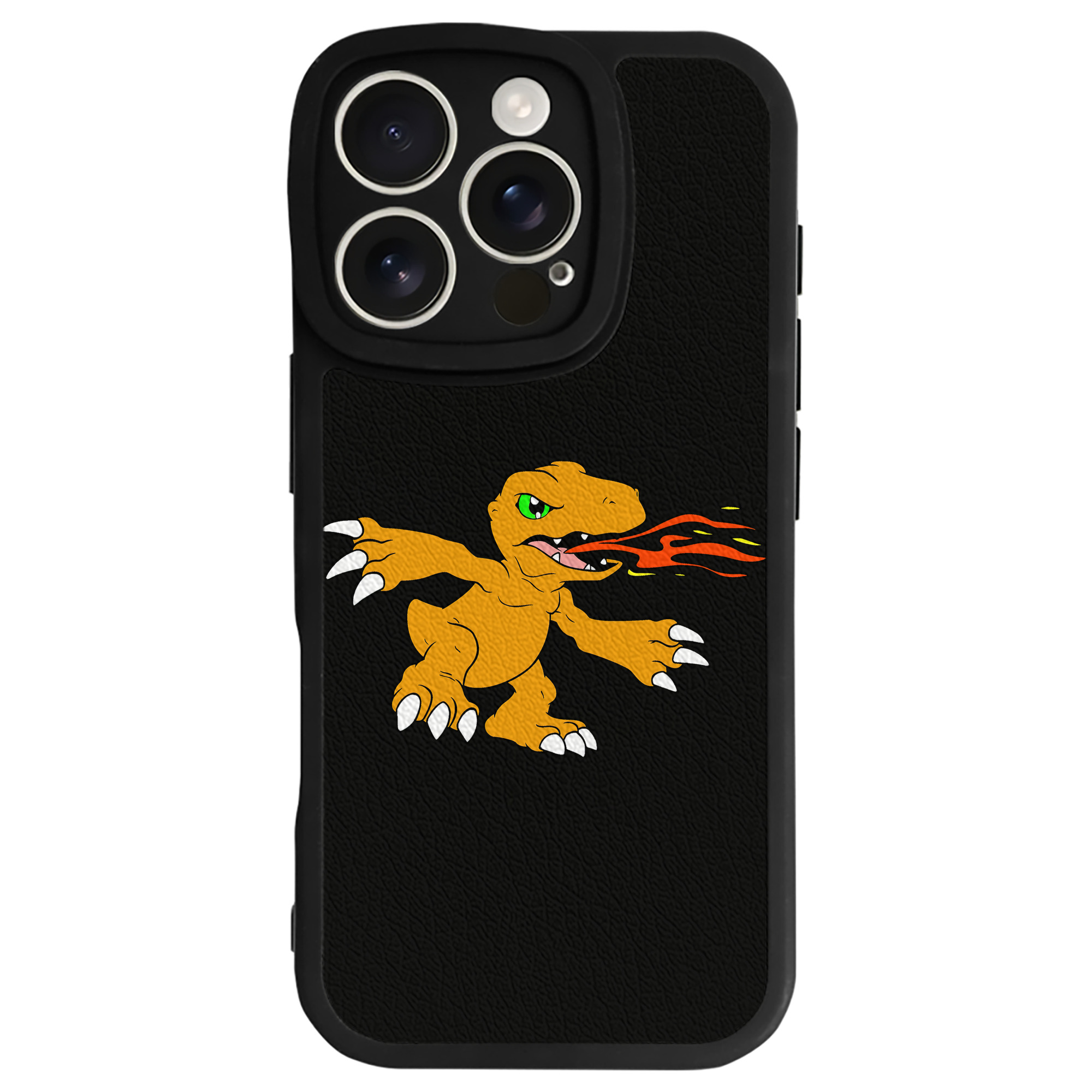 （画像用） Digimon デジタルモンスター/デジモン 【iPhone 16シリーズ対応】シリコンスマホケース（レザー調） 材質：シリコン